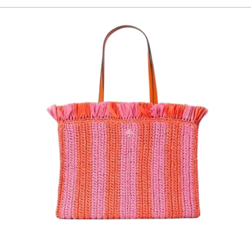 Kate Spade straw tote NWT